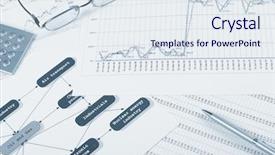  Presentation with sales business plan activities and sales target - Colorful presentation theme enhanced with assets review - charts and graphs of sales backdrop and a sky blue colored foreground