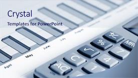  Presentation with stock market - PPT theme featuring assets review - stock market graphs background and a  colored foreground