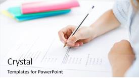  Presentation with children education - Colorful presentation theme enhanced with assignment - education children and school concept backdrop and a sky blue colored foreground