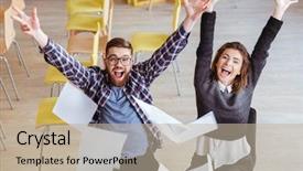  Presentation with students - Beautiful slide deck featuring assignment - top view of happy cheerful backdrop and a mint green colored foreground