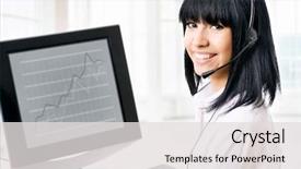  Presentation with customer service - Audience pleasing PPT layouts consisting of personal assistant - business customer service woman backdrop and a light gray colored foreground