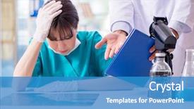  Presentation with medical assistant - Slide deck featuring assistant due to medical error background and a teal colored foreground