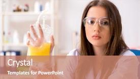  Presentation with plasma - Colorful presentation design enhanced with assistant with bag of plasma backdrop and a coral colored foreground