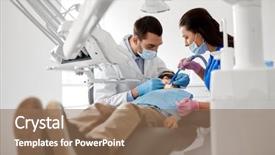  Presentation with saliva dental - Cool new PPT layouts with assistive device - medicine dentistry and healthcare concept backdrop and a coral colored foreground