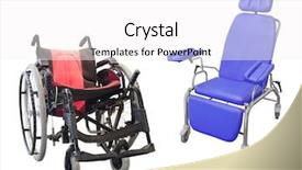  Presentation with wheelchair - Audience pleasing PPT theme consisting of assistive device - wheelchair isolated under the white backdrop and a white colored foreground