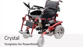  Presentation with special needs wheelchair children - Beautiful presentation theme featuring assistive device - wheelchair isolated under the white backdrop and a white colored foreground