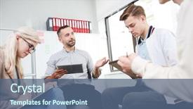  Presentation with association - Presentation enhanced with association notes while their teacher background and a ocean colored foreground