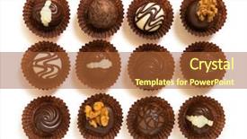  Presentation with nuts milk - Beautiful slide set featuring assorted - assortment of chocolate candies backdrop and a red colored foreground