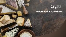  Presentation with organic fetilizer - Amazing slides having assorted - assortment of organic cheeses backdrop and a gray colored foreground