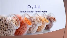  Presentation with intermodal transport container terminal - Colorful slide set enhanced with assorted beans in a galss backdrop and a  colored foreground