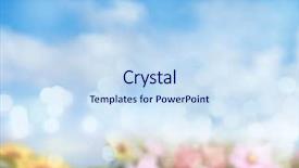 Presentation with spring - Audience pleasing slide set consisting of blue sky spring time backdrop and a sky blue colored foreground