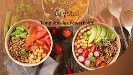  Presentation with buddha - Amazing PPT theme having assorted-buddha-bowl backdrop and a gold colored foreground