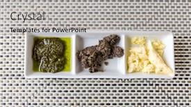  Presentation with butter - Presentation design with assorted-butter-for-bread-food background and a light gray colored foreground