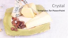  Presentation with table grape - Amazing slide set having assorted cheese plate grape and wine glass on table on light background backdrop and a sky blue colored foreground