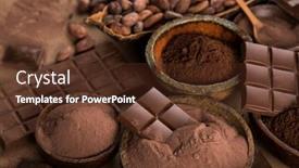  Presentation with sweet candy - Presentation with assorted-chocolate-bar-candy-sweet background and a tawny brown colored foreground