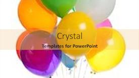  Presentation with balloons - Presentation theme with assorted-colored-balloons background and a yellow colored foreground