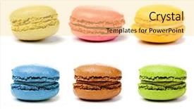  Presentation with colorful - Audience pleasing slides consisting of assorted colorful french macarons backdrop and a yellow colored foreground