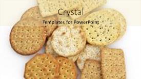  Presentation with background - Slide deck with assorted-crackers-on-white-background background and a blonde colored foreground