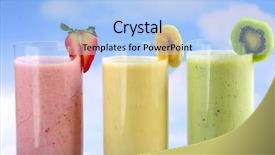  Presentation with smoothies - Audience pleasing presentation theme consisting of assorted fruit and berry smoothies backdrop and a light blue colored foreground