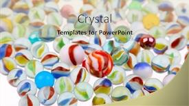  Presentation with marbles - Theme enhanced with assorted-glass-toy-marbles-balls background and a lemonade colored foreground