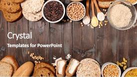  Presentation with gluten - PPT theme consisting of assorted gluten free background and a violet colored foreground