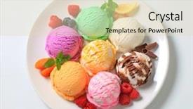  Presentation with ice cream - Slides consisting of assorted ice cream background and a lemonade colored foreground