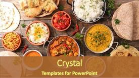  Presentation with indian food - Beautiful slides featuring assorted indian food backdrop and a red colored foreground