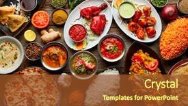  Presentation with indian food - Colorful theme enhanced with assorted indian recipes food various backdrop and a tawny brown colored foreground
