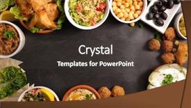  Presentation with lebanese food - Audience pleasing presentation consisting of assorted lebanese food backdrop and a dark gray colored foreground