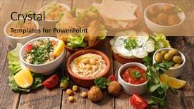  Presentation with lebanese food - Cool new theme with assorted lebanese food backdrop and a yellow colored foreground