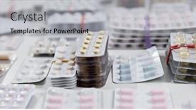  Presentation with medicines - Theme having assorted-medicines-drugs-and-tablets background and a light gray colored foreground