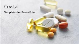 Presentation with supplement - PPT layouts consisting of assorted natural dietary supplements background and a white colored foreground