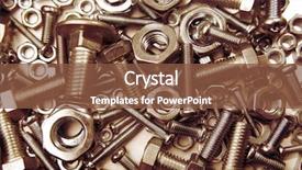  Presentation with nuts - Slides enhanced with assorted nuts and bolts close background and a tawny brown colored foreground