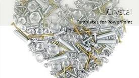  Presentation with nuts - PPT layouts enhanced with assorted nuts screws and bolts heart isolated on white background and a soft green colored foreground