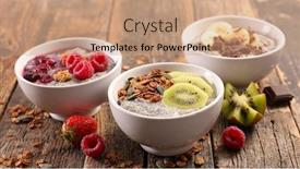  Presentation with pudding - PPT theme enhanced with assorted-of-chia-pudding background and a coral colored foreground