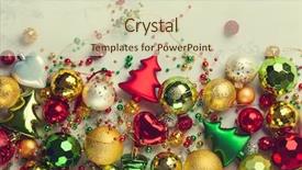  Presentation with christmas balls disco ball - Cool new presentation theme with assorted of christmas balls and ornaments for xmas tree top view backdrop and a soft green colored foreground