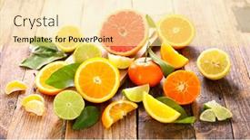  Presentation with citrus - Amazing theme having assorted-of-citrus-fruit backdrop and a blonde colored foreground