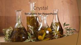  Presentation with cooking oil - Amazing theme having assorted-of-cooking-oil backdrop and a coral colored foreground