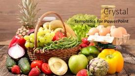  Presentation with dairy - Colorful theme enhanced with assorted-of-dairy-product-fruit backdrop and a coral colored foreground