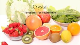  Presentation with cauliflower - Audience pleasing presentation consisting of assorted-of-food-high backdrop and a blonde colored foreground