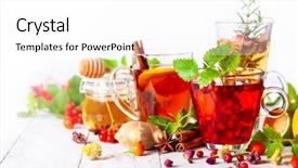  Presentation with healthy - PPT layouts featuring medical drinks for autumn-winter background and a white colored foreground