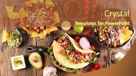  Presentation with mexican fajitas - PPT layouts featuring assorted-of-mexican-food background and a red colored foreground