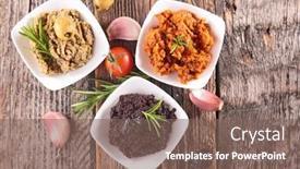  Presentation with dip - PPT theme consisting of assorted-of-tapenade-mixed-olive background and a violet colored foreground