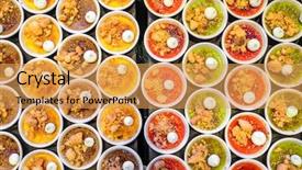  Presentation with marinated pickles variety preserving jars - Presentation featuring assorted of variety of creme background and a yellow colored foreground