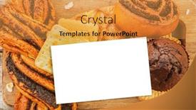  Presentation with pastries - Presentation theme featuring assorted-pastries-on-a-vintage background and a  colored foreground