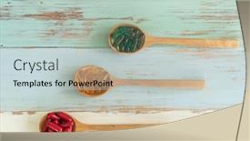  Presentation with pharmaceutical - PPT theme enhanced with capsules on wooden spoon background and a lemonade colored foreground