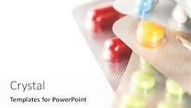  Presentation with pharmaceutical tablets - Audience pleasing PPT layouts consisting of assorted-pharmaceutical-medicine-pills-tablets backdrop and a white colored foreground