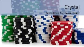  Presentation with poker chips - Audience pleasing PPT layouts consisting of assorted poker chips including black backdrop and a light blue colored foreground