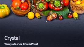  Presentation with vegetable garden - Amazing PPT layouts having assorted tomatoes and vegetables isolated backdrop and a  colored foreground