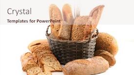  Presentation with bread - Audience pleasing presentation theme consisting of assorted-traditional-french-bread-isolated backdrop and a lemonade colored foreground